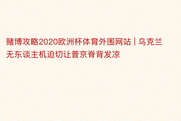 赌博攻略2020欧洲杯体育外围网站 | 乌克兰无东谈主机迫切让普京脊背发凉