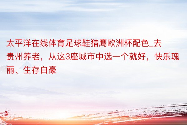 太平洋在线体育足球鞋猎鹰欧洲杯配色_去贵州养老，从这3座城市中选一个就好，快乐瑰丽、生存自豪